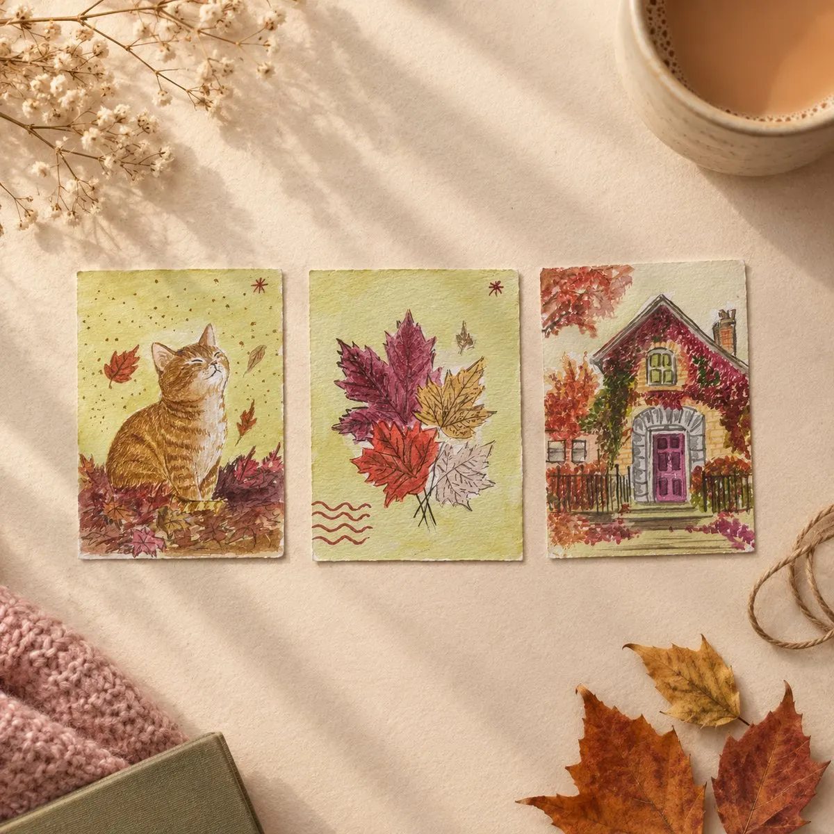 Three art stamps